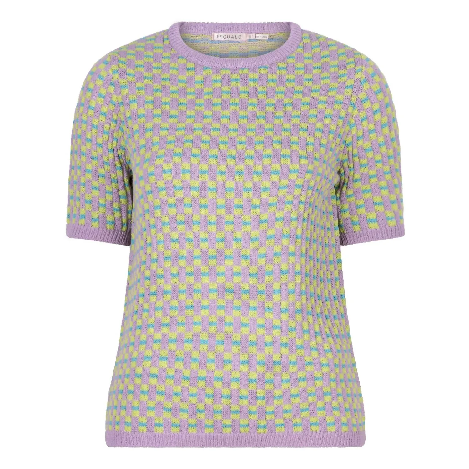 Round Neck Jacquard Sweater In Multi