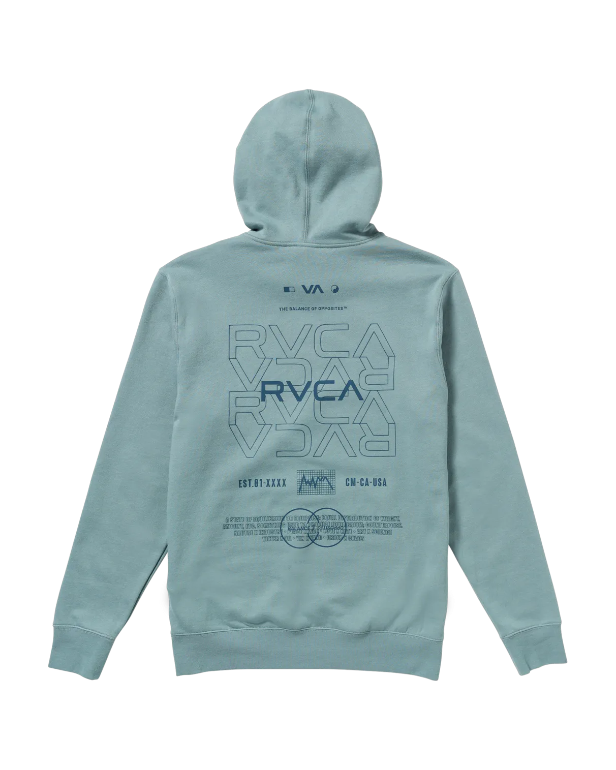 RVCA Pin Flip Hoodie in Lead