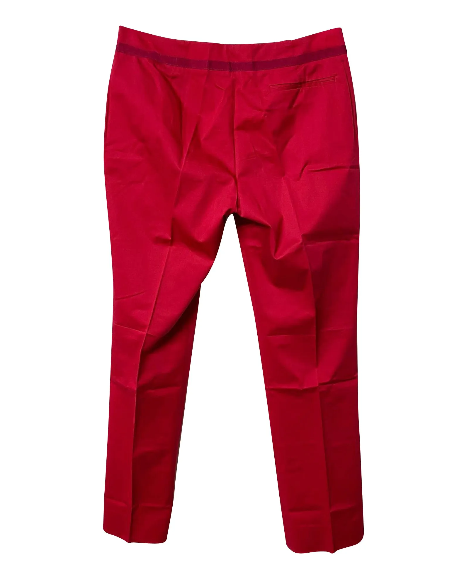 Salvatore Ferragamo Trousers in Red Cotton