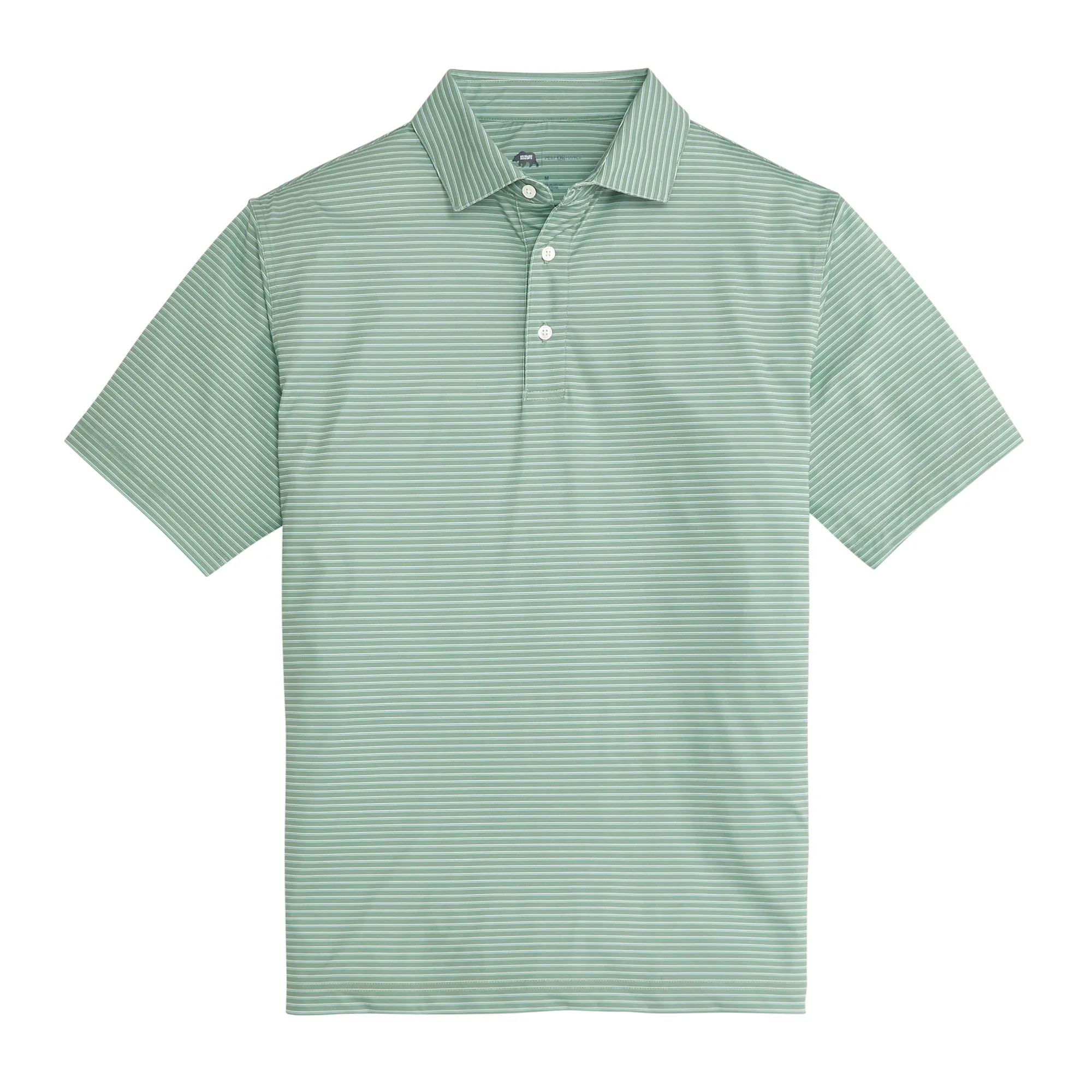 Scout Stripe Performance Polo - Shale Green