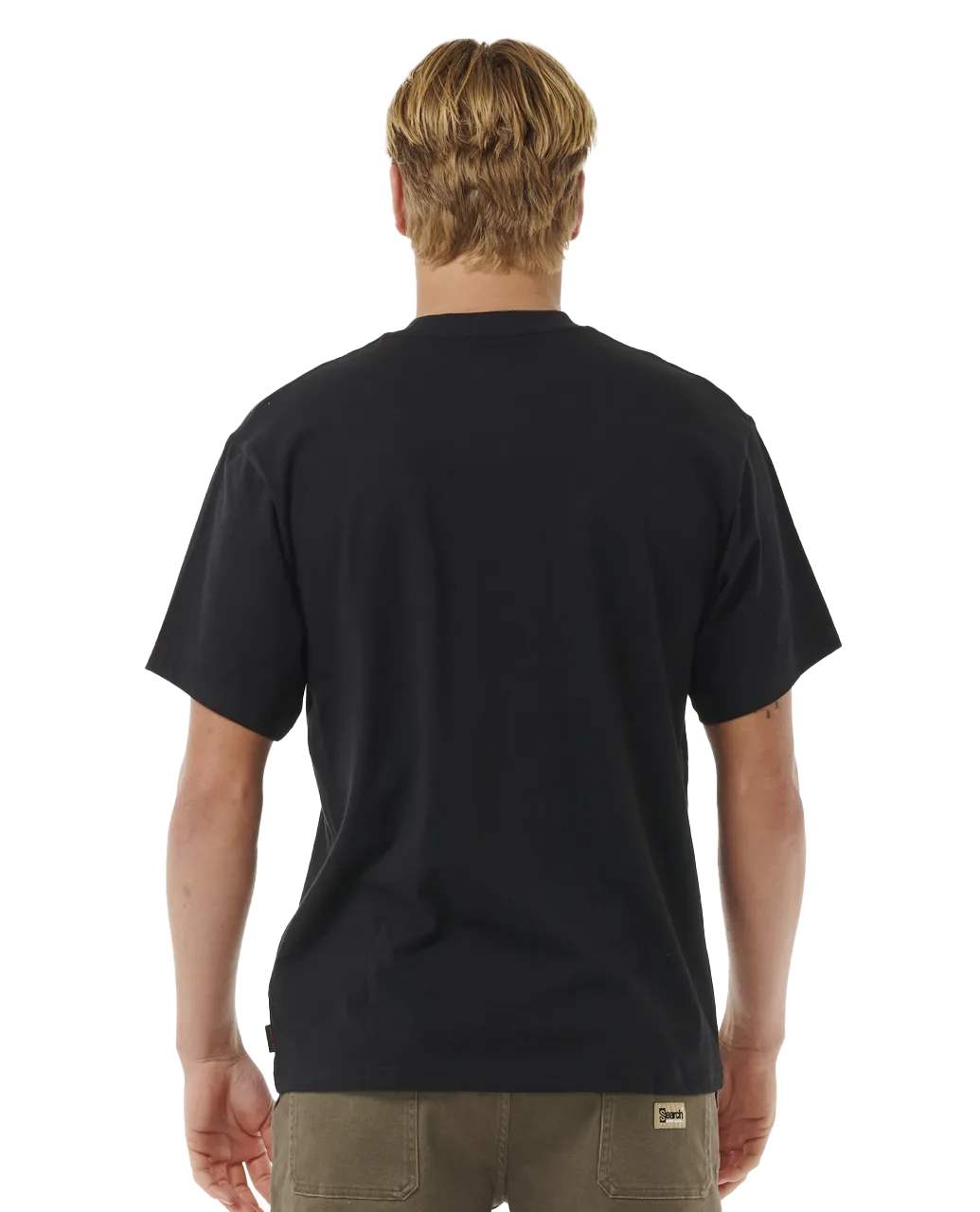Search Embroidery T-Shirt in Black