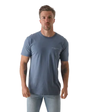 Set On T-Shirt in Faded Blue