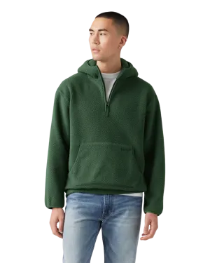 Sherpa Pullover Hoodie in Python Green