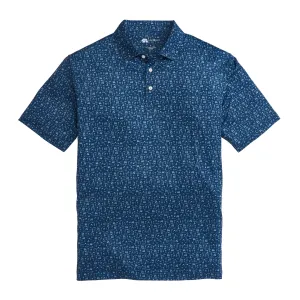 Sidecar Printed Performance Polo - Blue Horizon