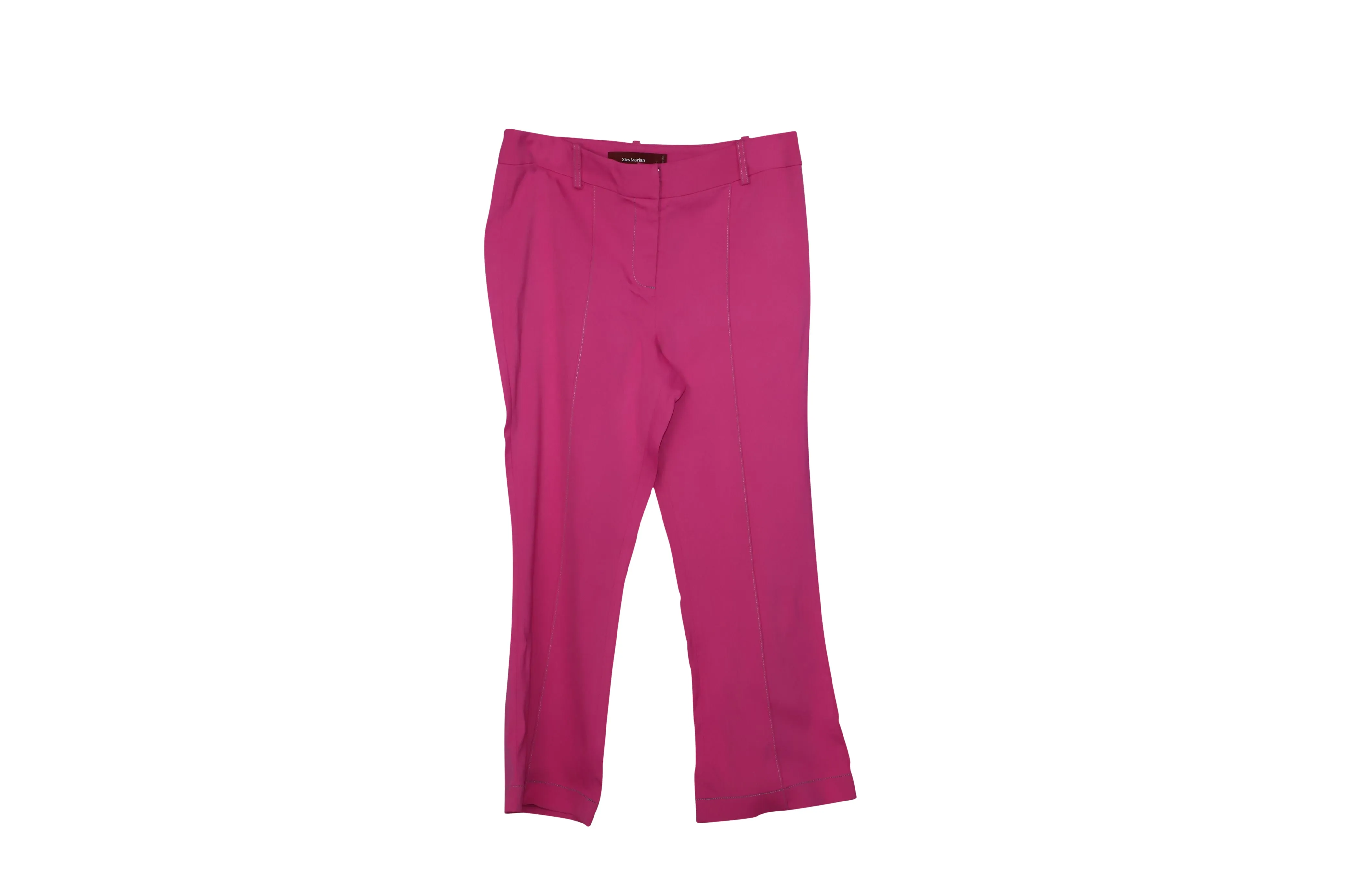 Sies Marjan Danit Flared Cropped Tailored Trousers in Pink Viscose