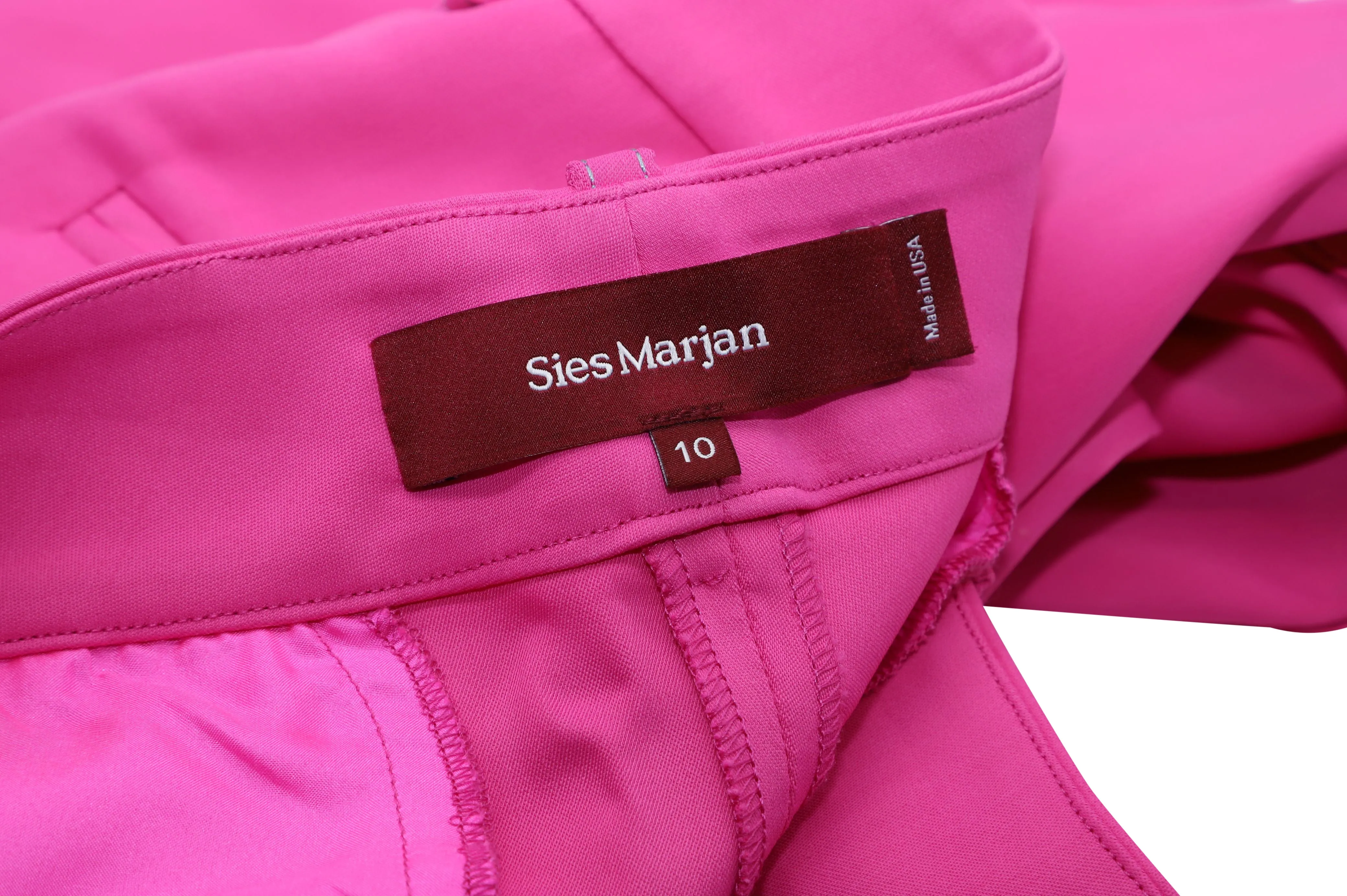 Sies Marjan Danit Flared Cropped Tailored Trousers in Pink Viscose