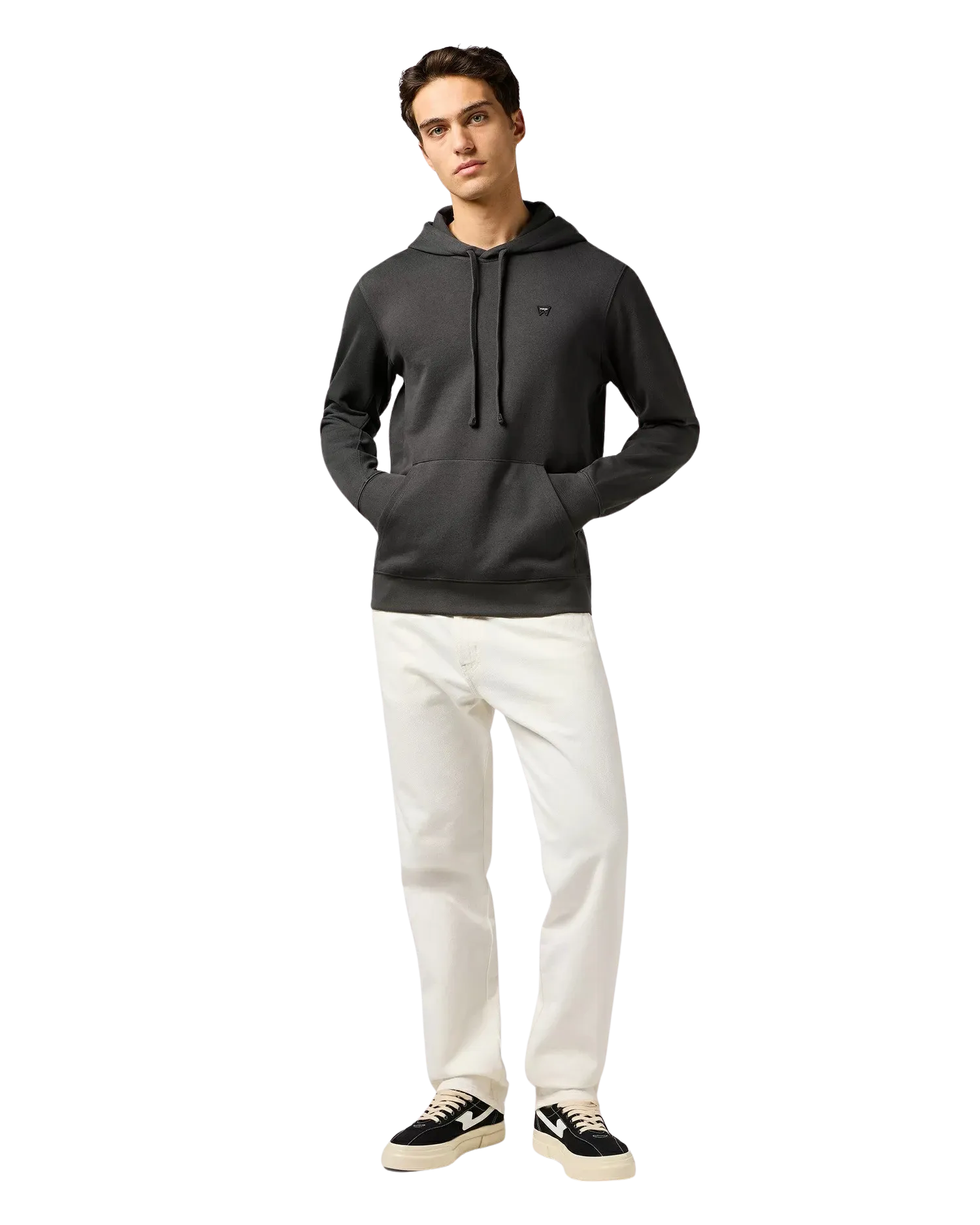 Sign Off Hoodie in Faded Black