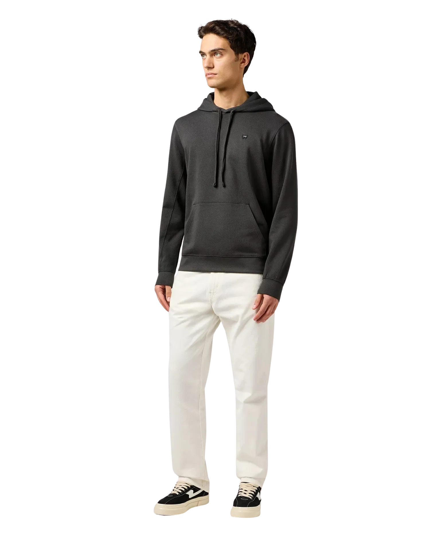 Sign Off Hoodie in Faded Black