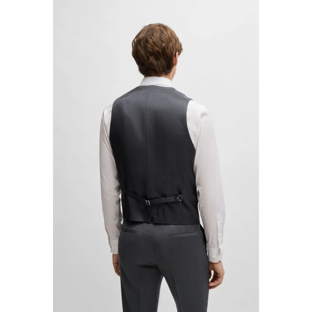 Single-breasted waistcoat in virgin-wool serge