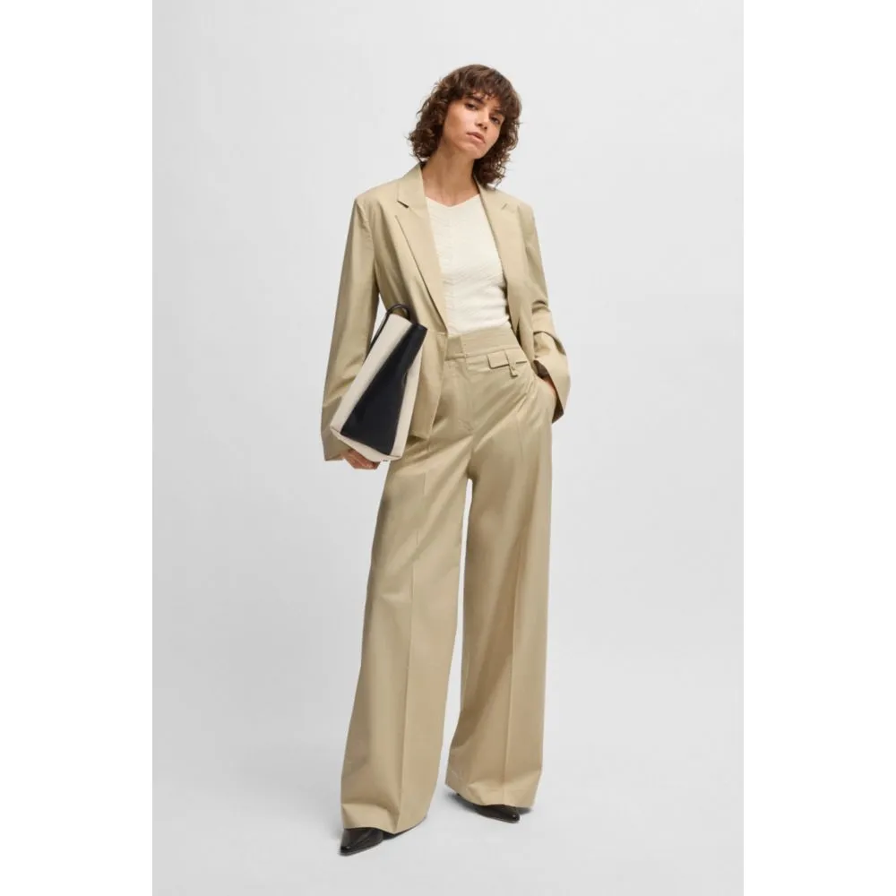 Single-button blazer in airy stretch cotton