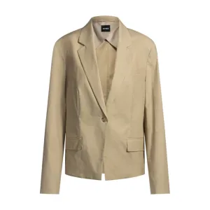 Single-button blazer in airy stretch cotton