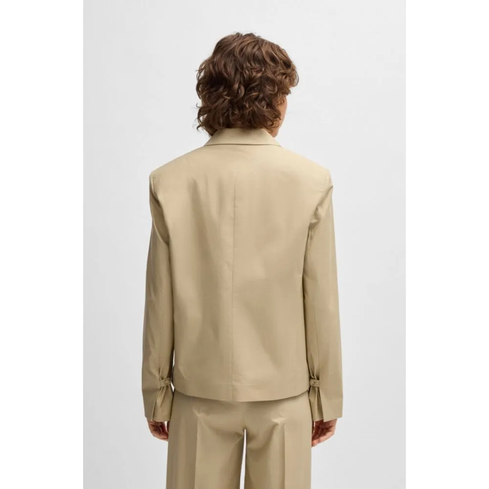 Single-button blazer in airy stretch cotton