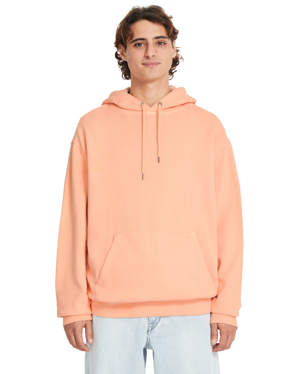 Single Stone Pullover Hoodie in Pale Peach