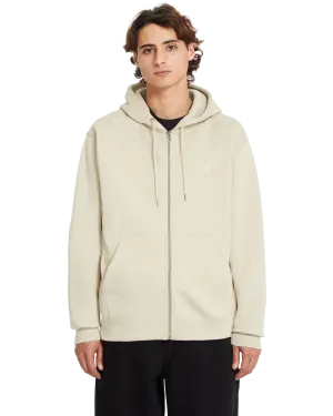 Single Stone Zip Hoodie in Light Khaki
