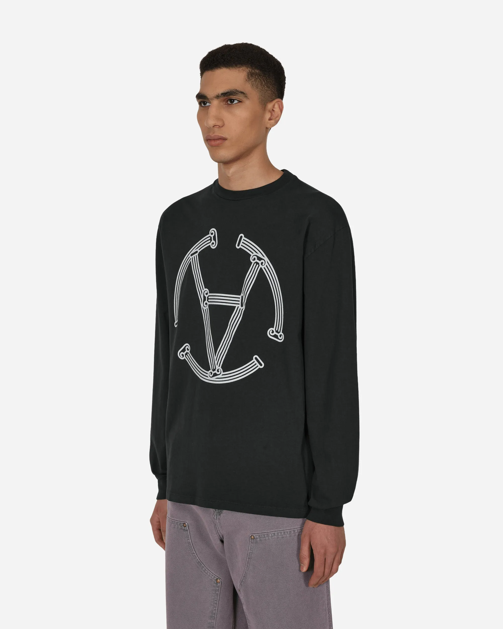 Slam Jam Exclusive Column Circle Longsleeve T-Shirt Black