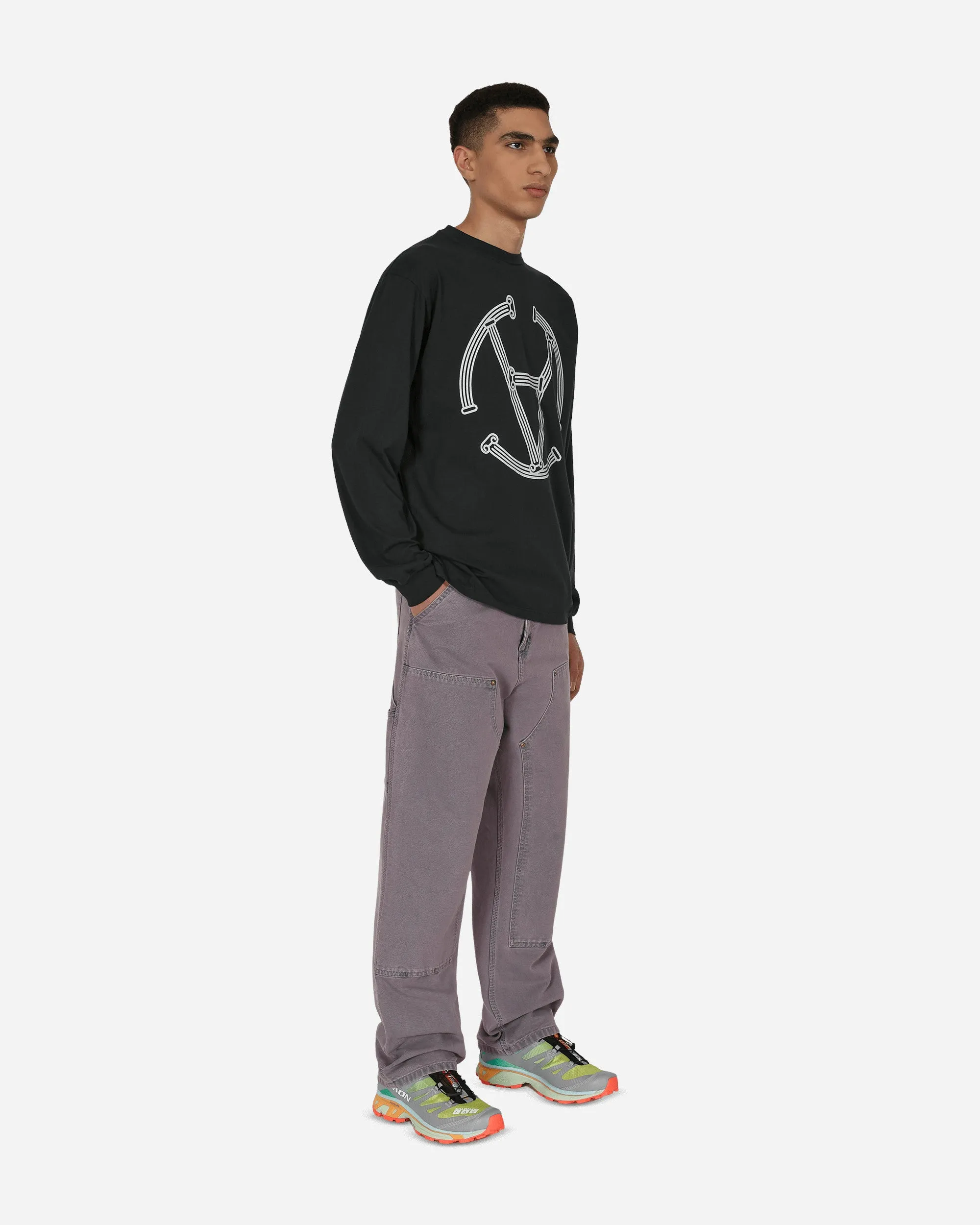Slam Jam Exclusive Column Circle Longsleeve T-Shirt Black