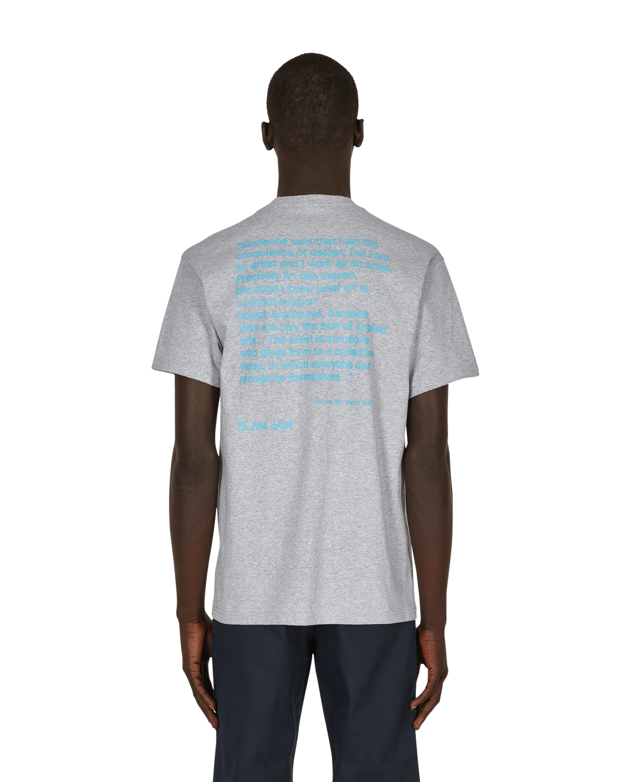 Slam Jam Ghost Writer T-Shirt Grey
