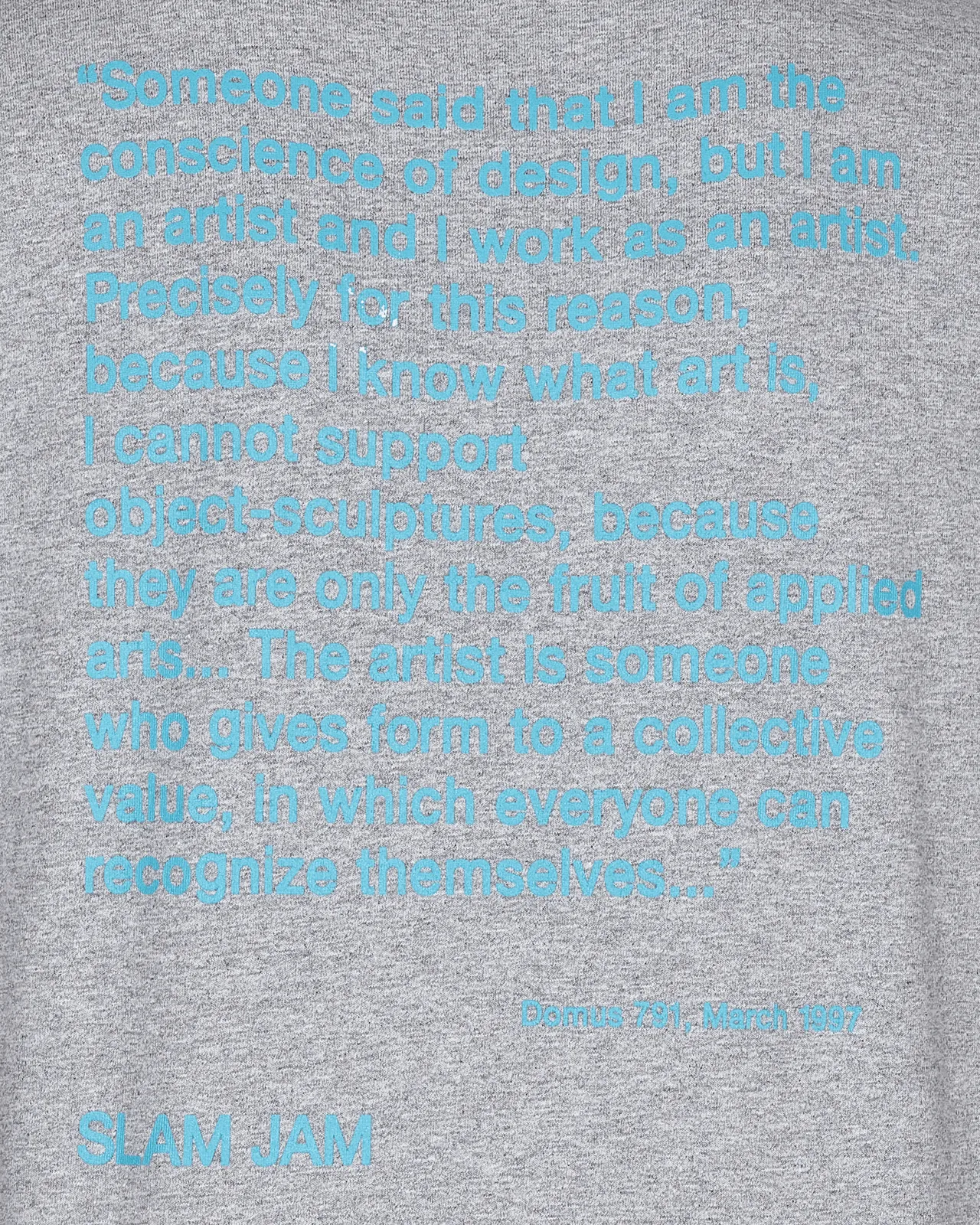 Slam Jam Ghost Writer T-Shirt Grey