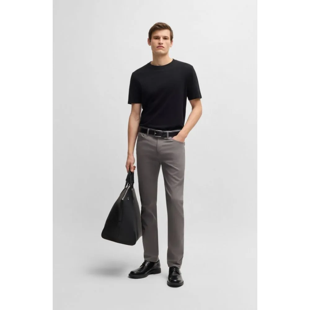 Slim-fit trousers in stretch cotton