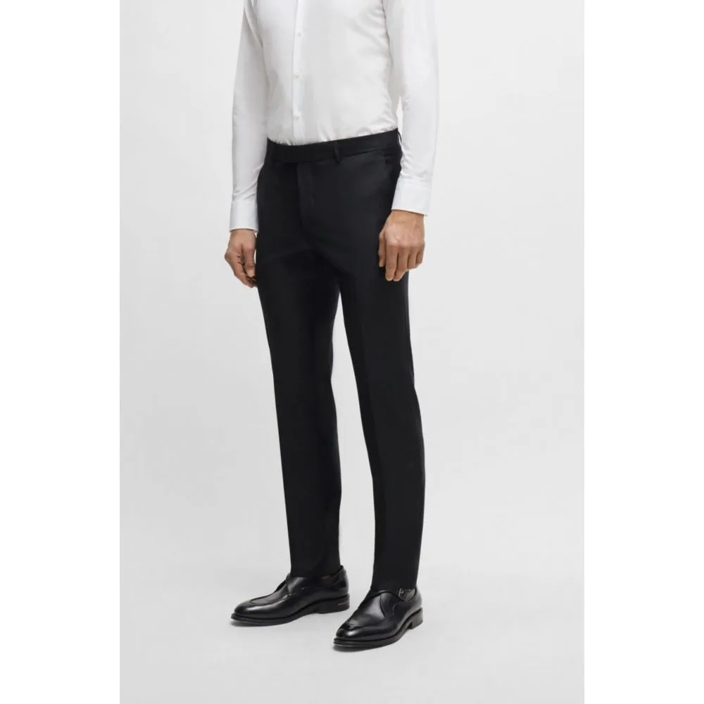 Slim-fit trousers in virgin wool with stretch