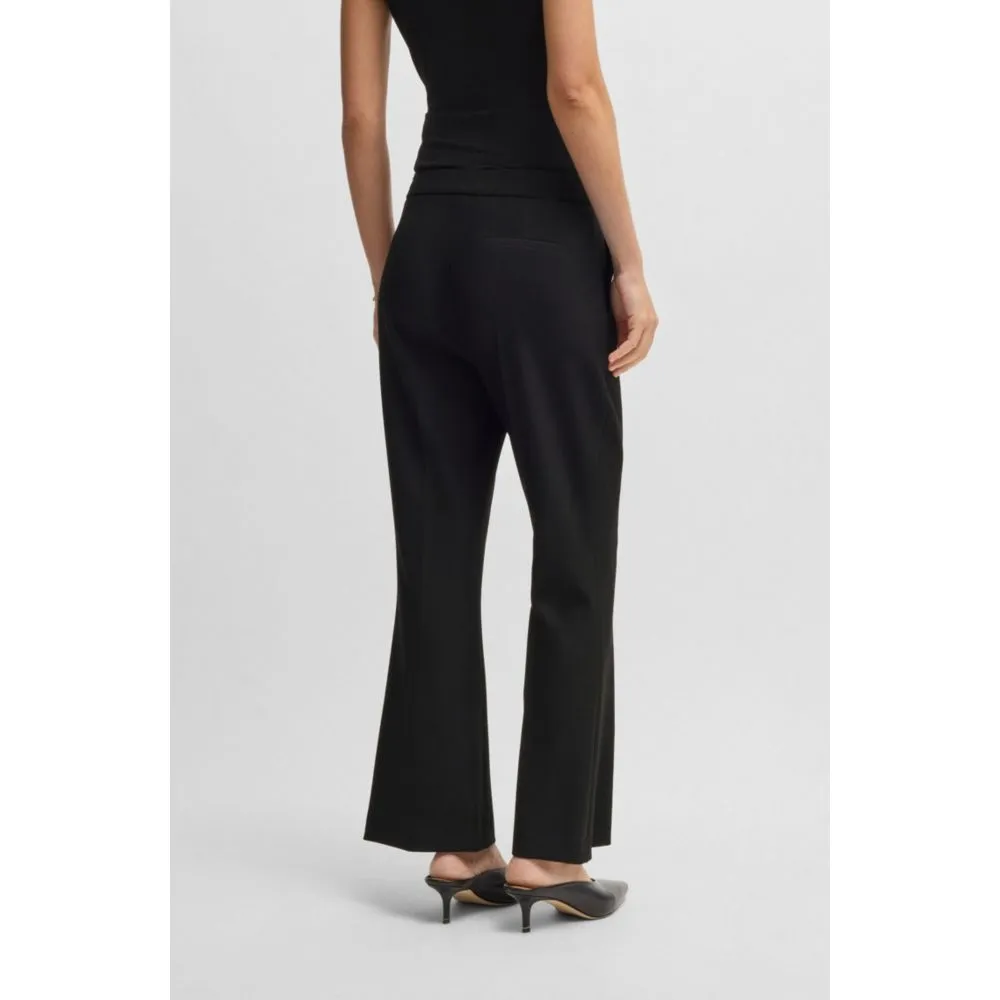 Slim-fit trousers with bootcut leg