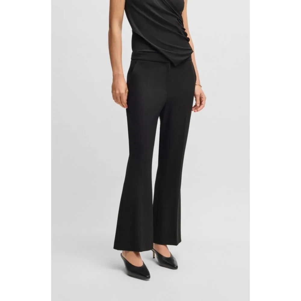 Slim-fit trousers with bootcut leg