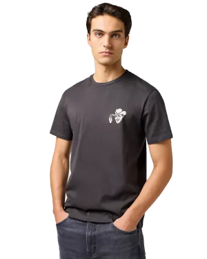 Small Graphic T-Shirt in Faded Black