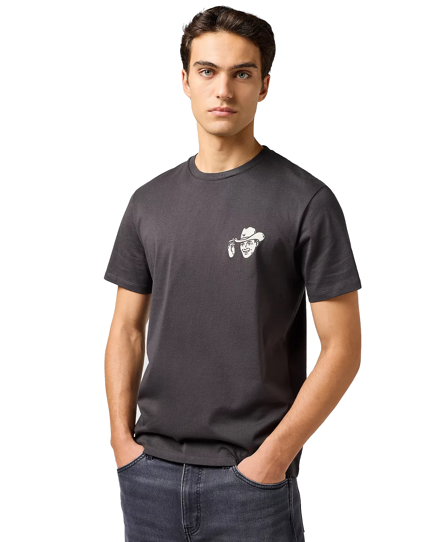 Small Graphic T-Shirt in Faded Black