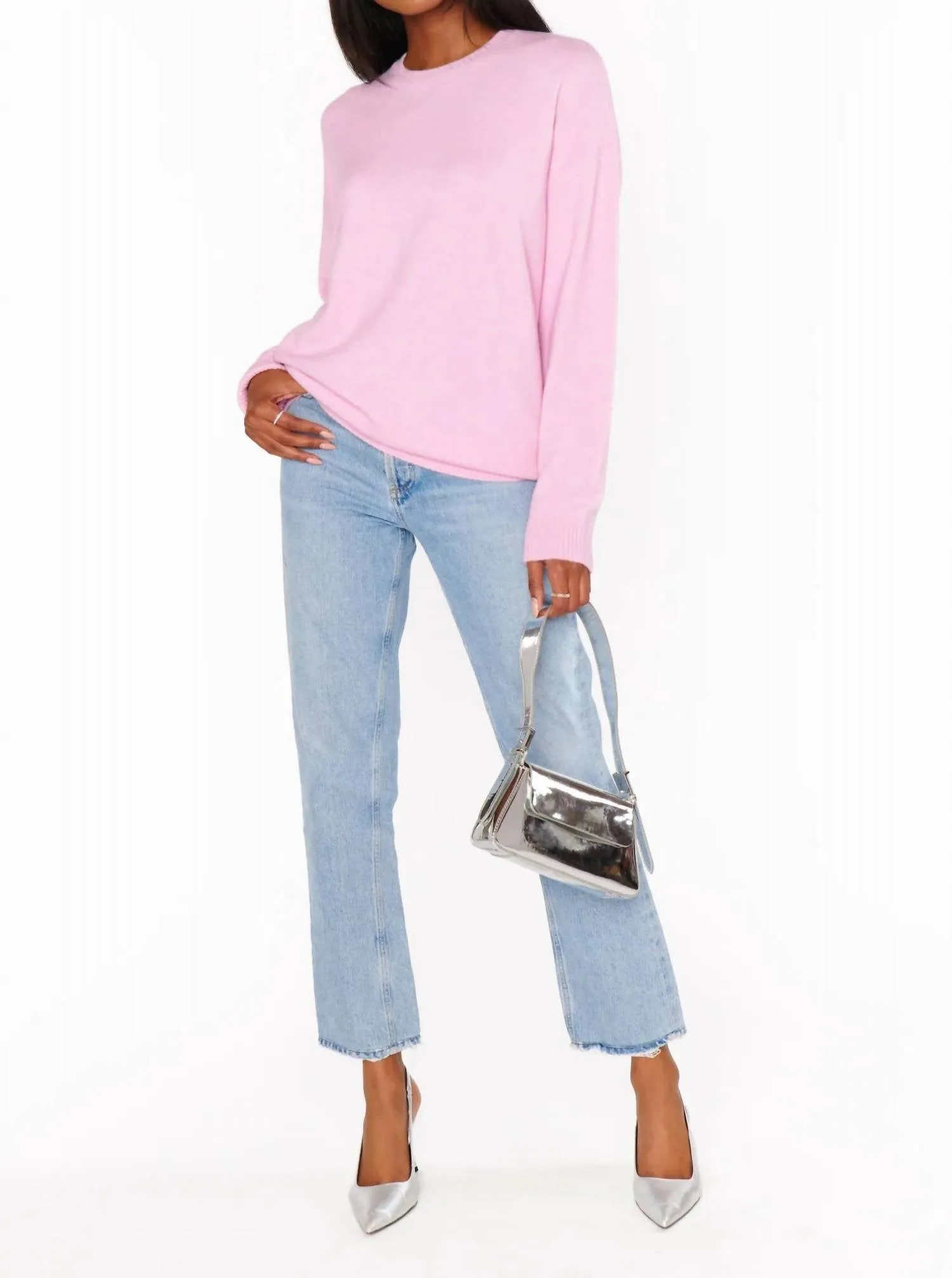 Soft Sweater In Mauve Pink