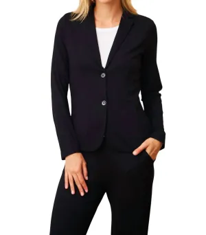 Soft Touch Two Button Blazer In Noir