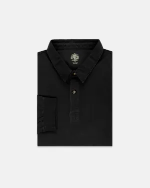 SOLID RUGBY SHIRT - BLACK