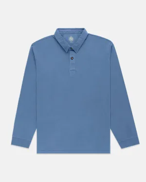 SOLID RUGBY SHIRT - BLUE