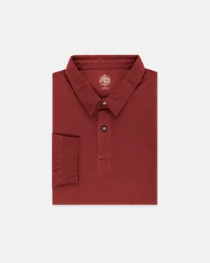 SOLID RUGBY SHIRT - DARK RED
