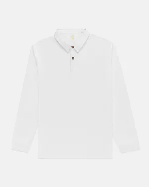 SOLID RUGBY SHIRT - WHITE