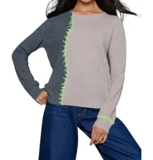 Split Happens Sweater In Chai/char