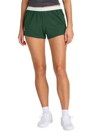 Sport-Tek Womens Jersey Knit Squad Shorts - Forest Green