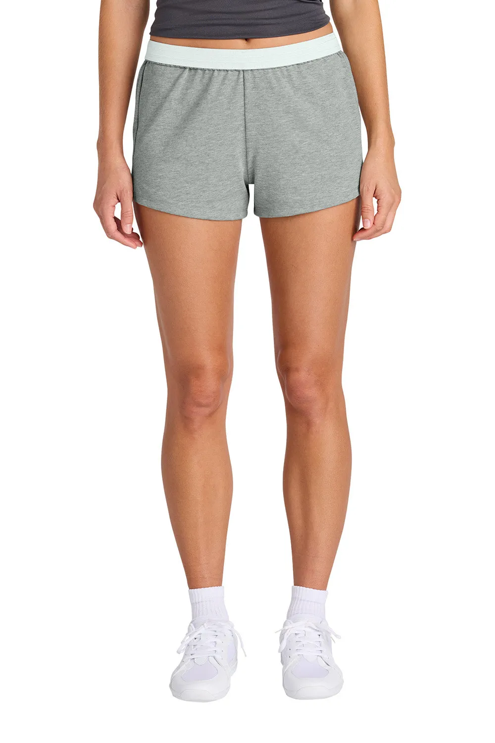 Sport-Tek Womens Jersey Knit Squad Shorts - Heather Grey