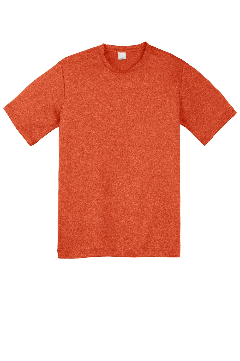 Sport-Tek Youth Contender Heather Moisture Wicking Short Sleeve Crewneck T-Shirt - Heather Deep Orange