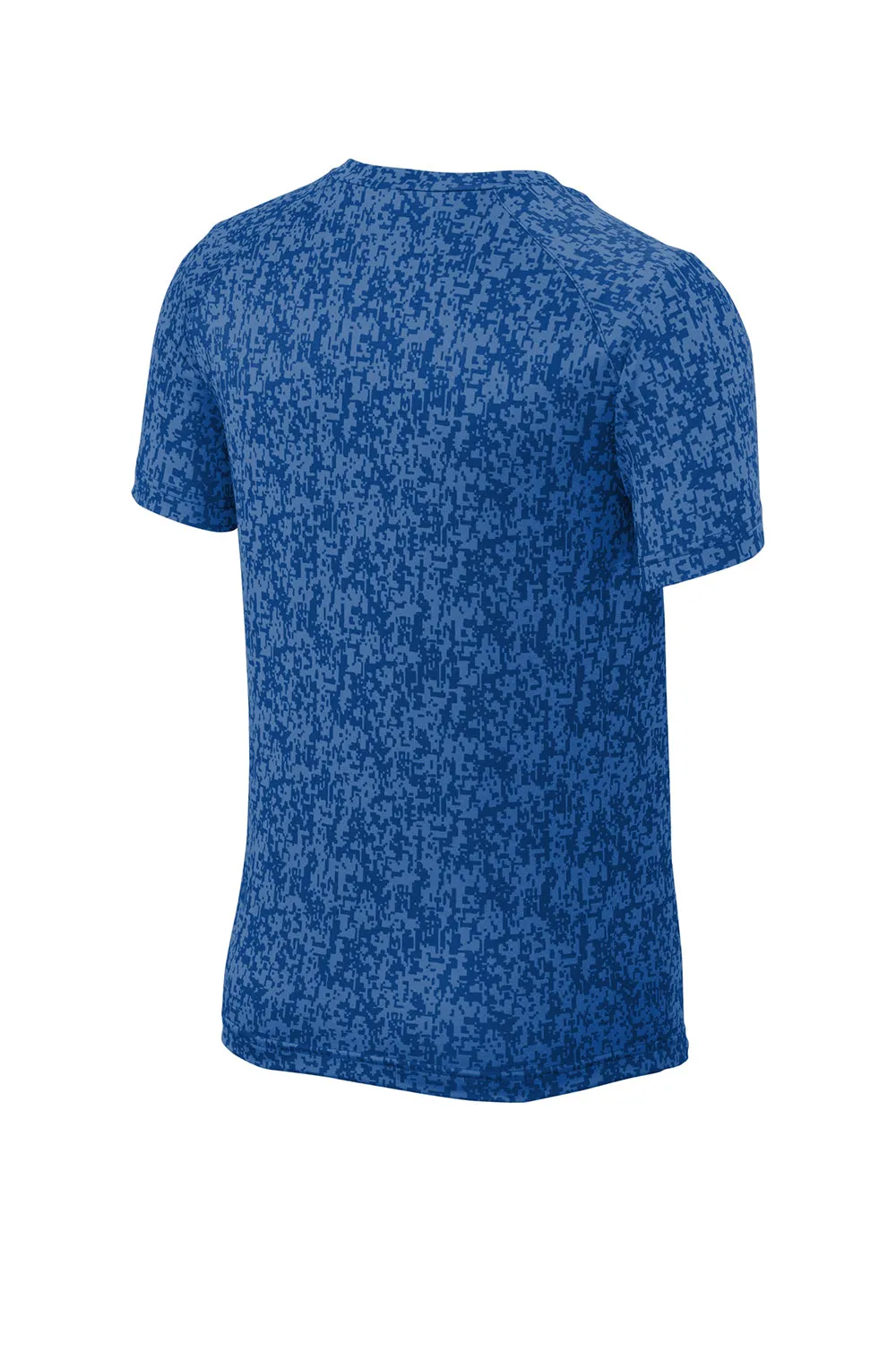 Sport-Tek Youth Digi Camo Moisture Wicking Short Sleeve Crewneck T-Shirt - True Royal Blue