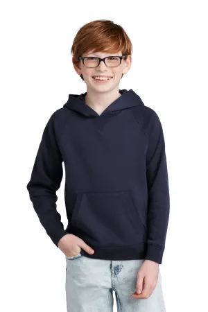 Sport-Tek Youth Drive Fleece Hooded Sweatshirt Hoodie w/ Pouch Pocket - True Navy Blue