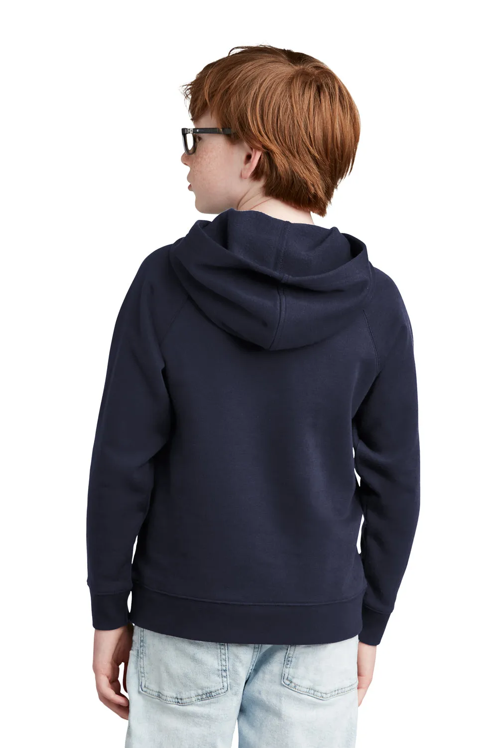 Sport-Tek Youth Drive Fleece Hooded Sweatshirt Hoodie w/ Pouch Pocket - True Navy Blue