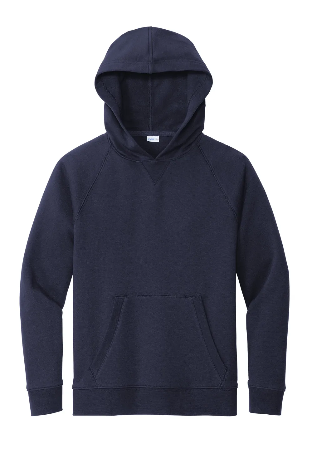Sport-Tek Youth Drive Fleece Hooded Sweatshirt Hoodie w/ Pouch Pocket - True Navy Blue
