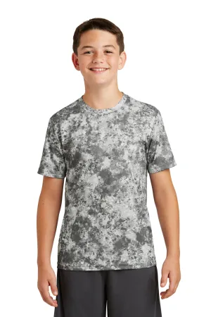Sport-Tek Youth Mineral Freeze Moisture Wicking Short Sleeve Crewneck T-Shirt - Dark Smoke Grey - Closeout