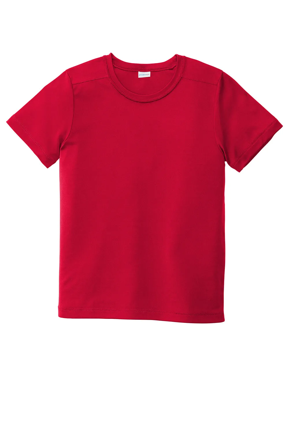 Sport-Tek Youth Moisture Wicking Short Sleeve Crewneck T-Shirt - True Red
