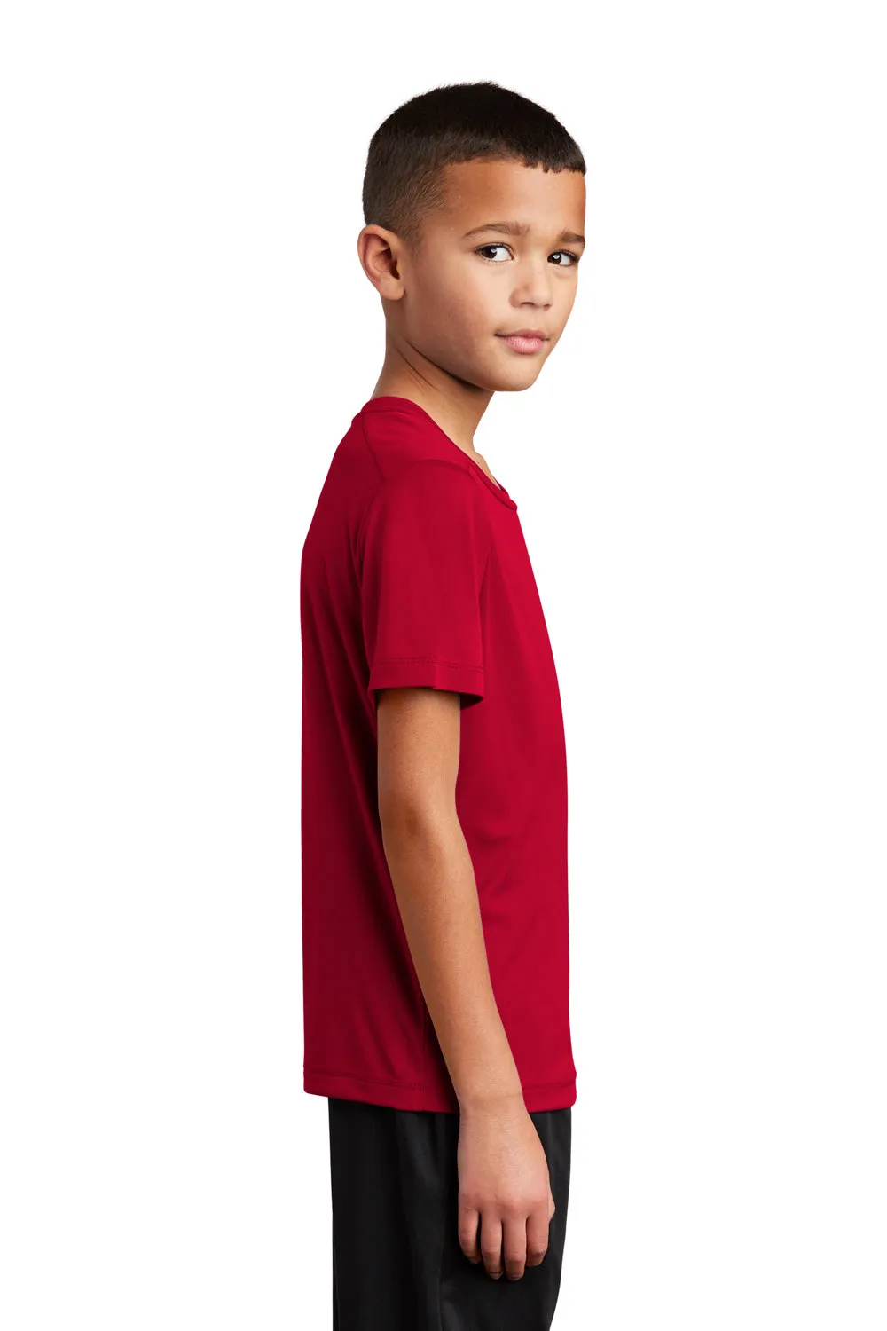 Sport-Tek Youth Moisture Wicking Short Sleeve Crewneck T-Shirt - True Red