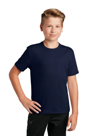 Sport-Tek Youth RacerMesh Moisture Wicking Short Sleeve Crewneck T-Shirt - True Navy Blue