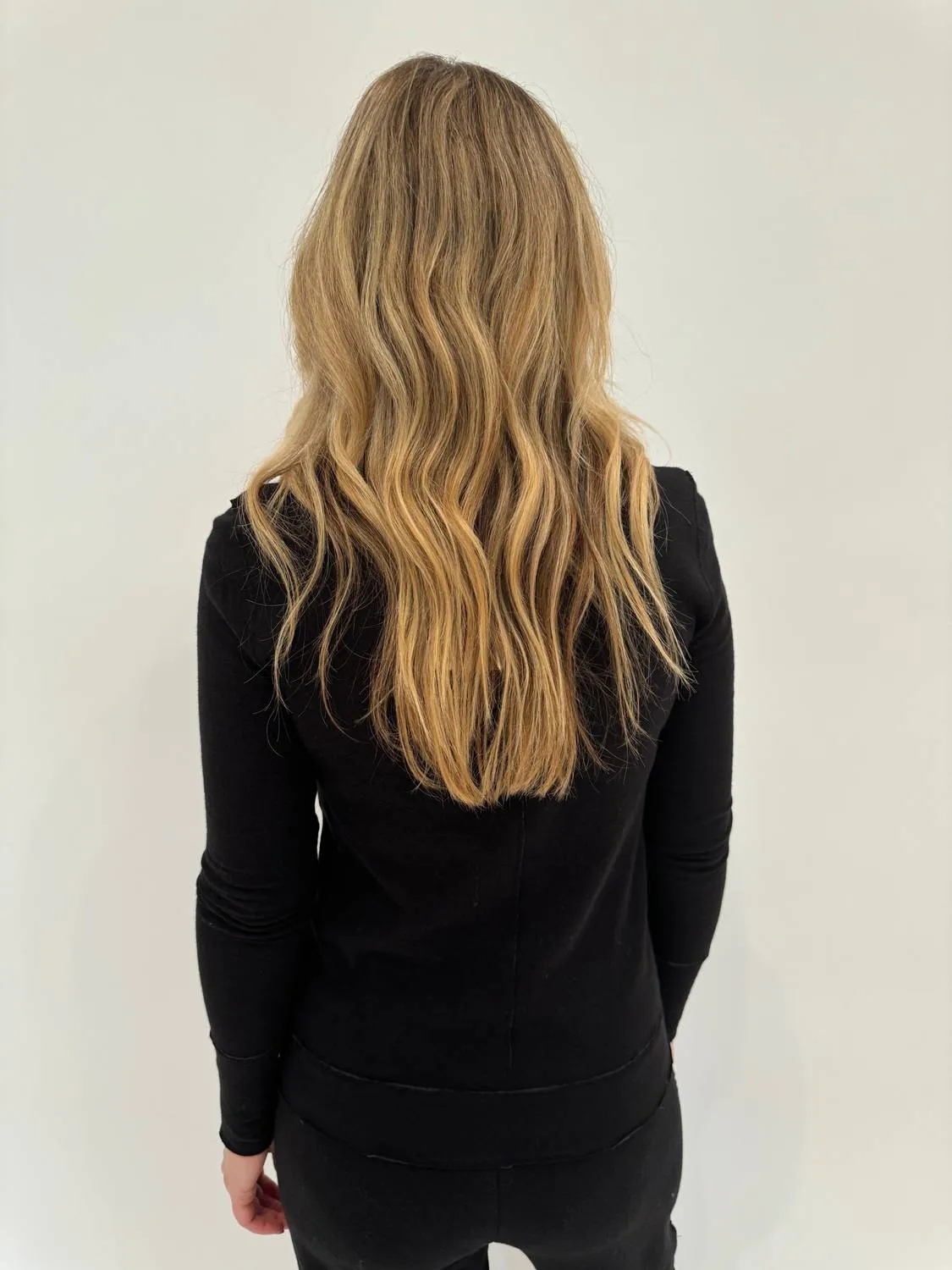 Stella Double-Faced Top In Black/charcoal
