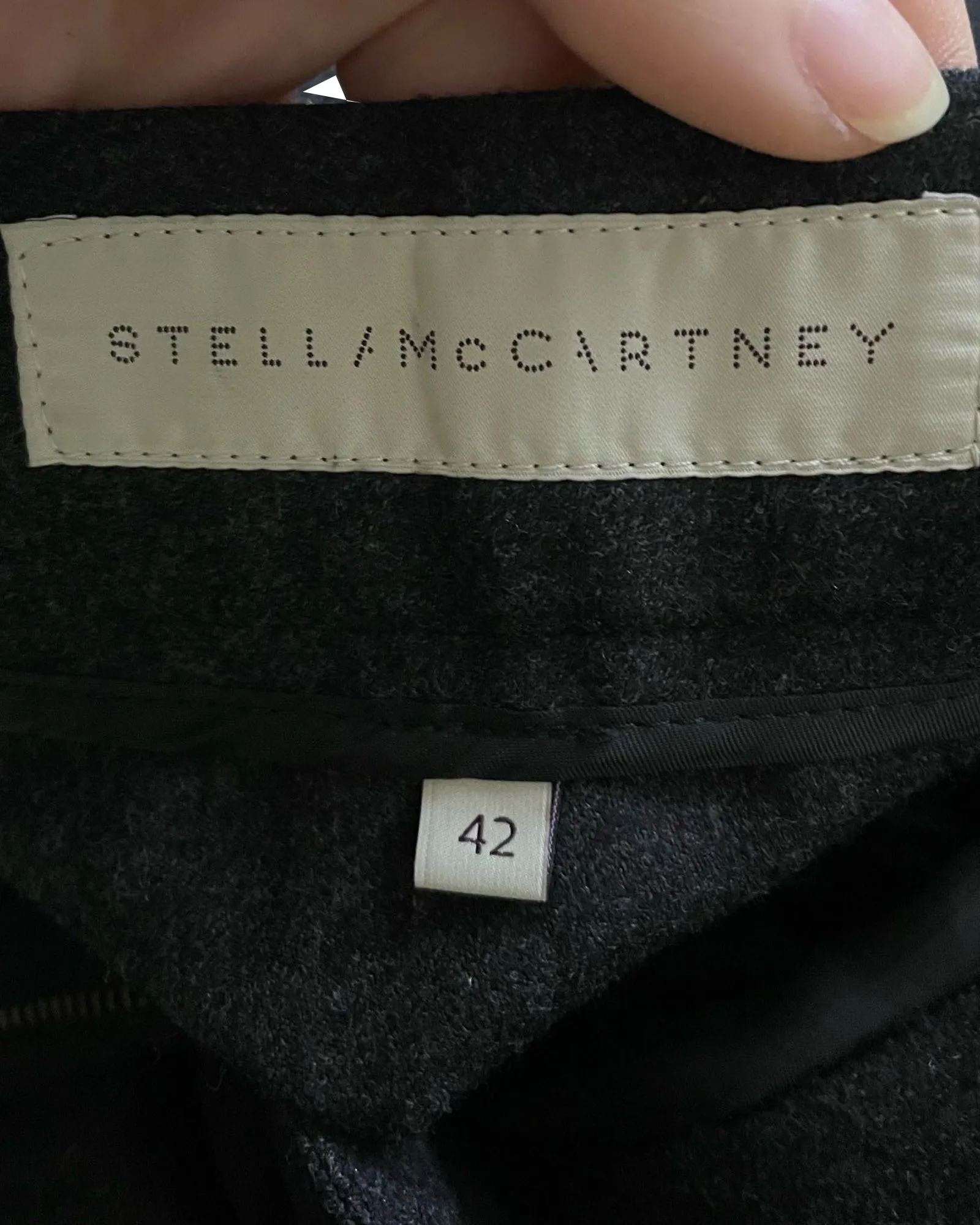 Stella McCartney Pleated Tapered Trousers in Gray Cotton