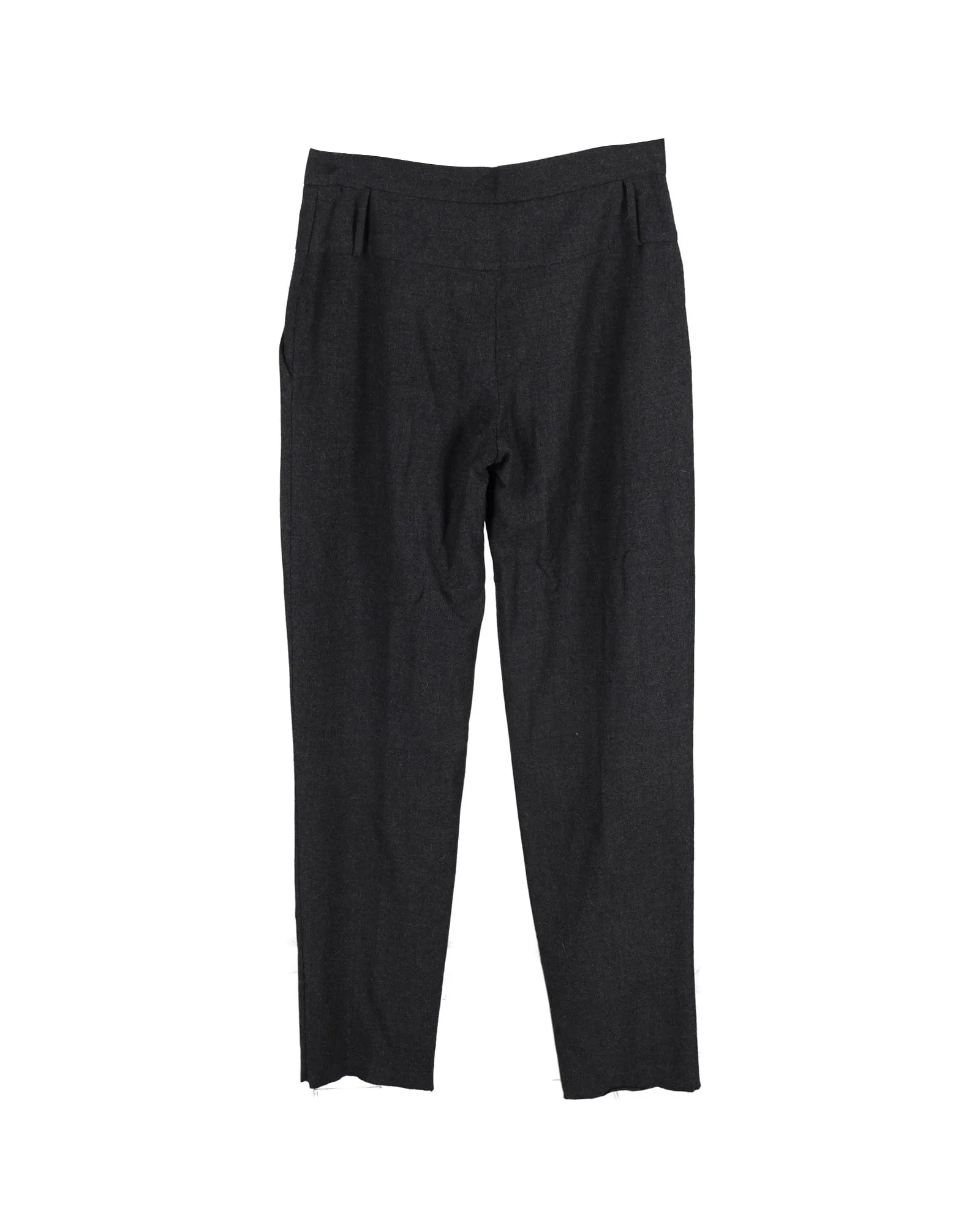 Stella McCartney Pleated Tapered Trousers in Gray Cotton