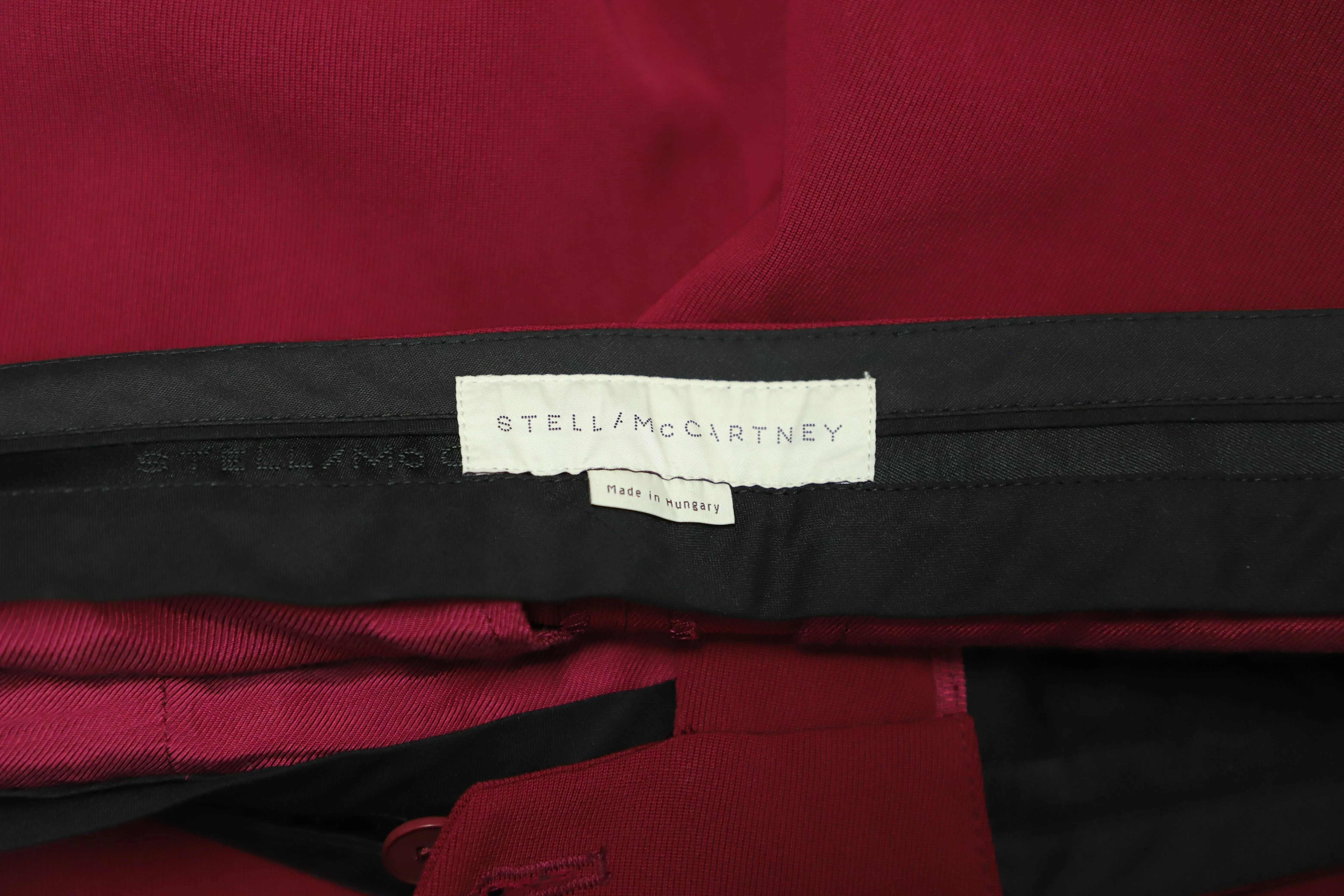 Stella McCartney Tailored Trousers in Pink Wool